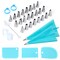 34 Pieces Piping Bags and Tips Set, Bake Cake Decorating Kit with 24 Stainless Steel Tips, 2 Reusable Silicone Pastry Bags, 3 Icing Smoother, 2 Couplers, 2 Frosting Bags Ties and 1Pipe Brush